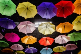 多彩的雨伞图片