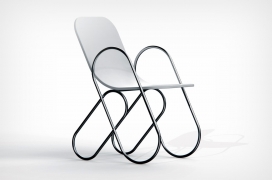 灵感来自回形针优雅设计的极简主义椅子