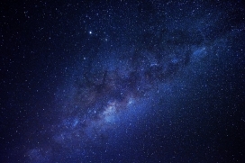 蓝色繁星星空图