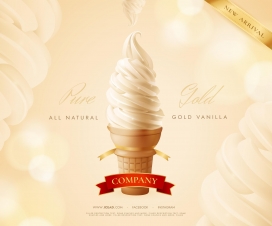 逼真的塔式冰淇淋甜筒素材下载