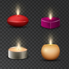 逼真的烛光烛台素材下载