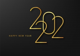 金色立体2022跨年字体素材下载