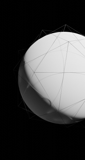 被菱形铁丝捆绑的白色球