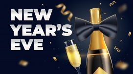 新年快乐香槟酒素材下载