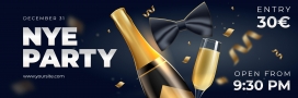 新年快乐-香槟酒庆祝海报素材下载