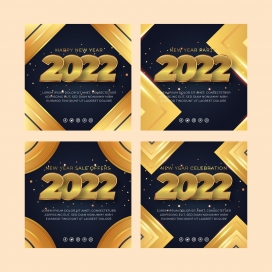 2022立体层叠卡片海报素材下载