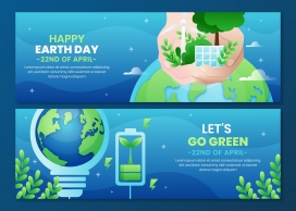 绿色节能环保地球海报素材下载