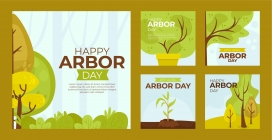 绿色植树节海报素材下载