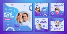 蓝色眼科疾病检查素材下载