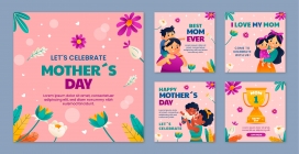 可爱的花式母亲节亲子素材