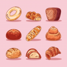 粉红色面包蛋糕素材下载