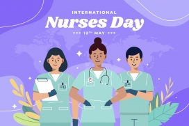 紫色国际护士日插图素材下载