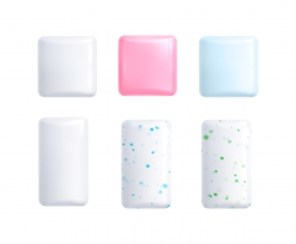 洁白彩色的口香糖素材下载