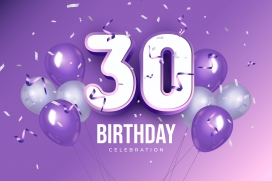 30周岁生日派对氢气球素材下载