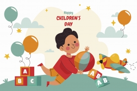 开心的六一儿童节卡通素材下载