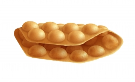 金黄色的鸡蛋仔素材下载