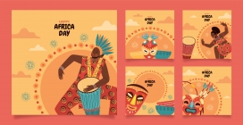 非洲部落手鼓舞节日庆祝素材下载