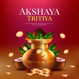 金色印度akshaya tritiya满月节素材下载