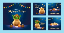 印度akshaya tritiya满月节卡片海报素材下载