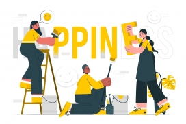 卡通安装字母保洁的素材下载