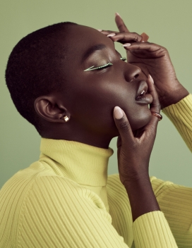 ARAME-时尚非洲女郎眼影线美妆人像