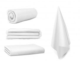 白色的浴巾毛巾素材下载