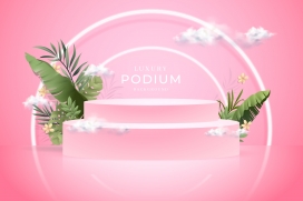 粉红色柔和颜色讲台服务台背景素材下载