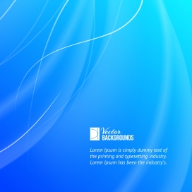 蓝色曲线线条抽象背景素材下载