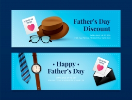 蓝色父亲节男士用品素材下载