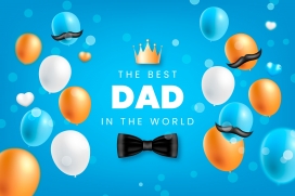 蓝橙氢气球素材下载