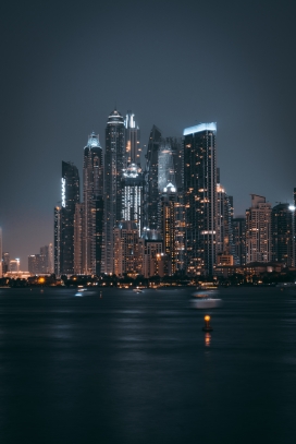 城市夜景黑金滤镜图