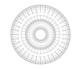 圆形测量度数网格工具素材下载