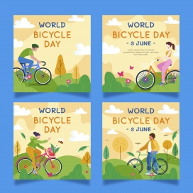 春季自行车骑行踏春素材下载