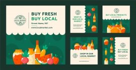 墨绿色水果饮料农副产品海报素材下载