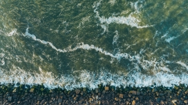 蓝色海浪浪花图