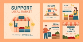 卡通水果摊水果当铺素材下载