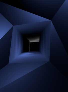 蓝色正方形通道图