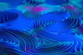 抽象的蓝色曲线图