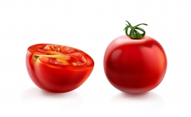 新鲜逼真的红色西红柿蔬菜素材下载