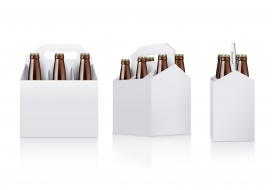 白色纸箱中的啤酒素材下载