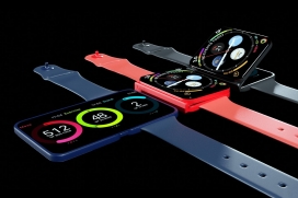带有折叠显示屏的苹果荒谬概念手表