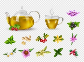 黄金液体-金黄色的植物茶水素材