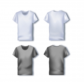 逼真的男性T恤衫素材下载