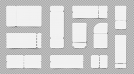 白色票据素材下载