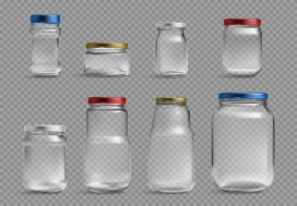 透明的罐子瓶子素材下载