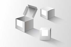 立体的灰色包装盒子素材下载