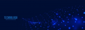 蓝色点状粒子互联网科技素材下载