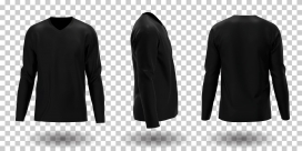 黑色男士衬衫素材下载