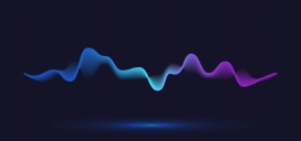 渐变的蓝紫色曲线雷电风素材下载