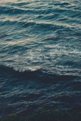 蓝色水浪水花图